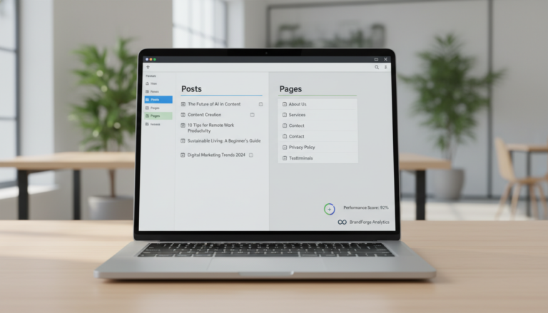 Painel WordPress comparando Postagens e Páginas